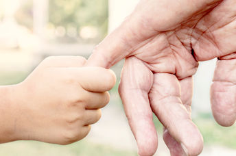 Child with grandmother.