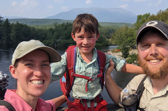 The Sutton family on the Appalachian Trail.