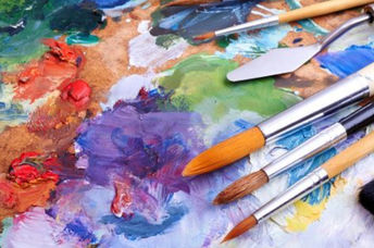 Art supplies to paint with.