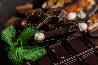 Dark chocolate bars.