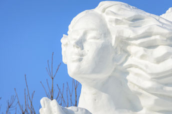 Stunning snow sculpture