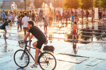 Summer in Moscow park.