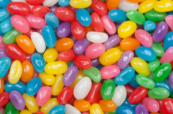 Bright colorful jelly beans.