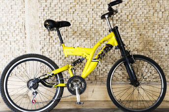 Yellow bicycle.