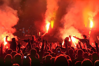 Heavy metal concert.
