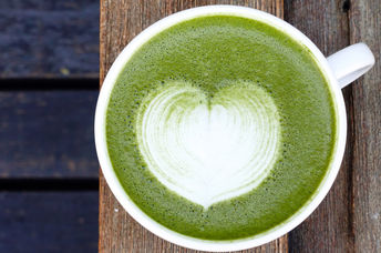 Have a healthy cup of matcha tea.