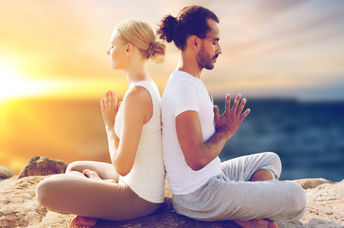 Morning meditation practice.