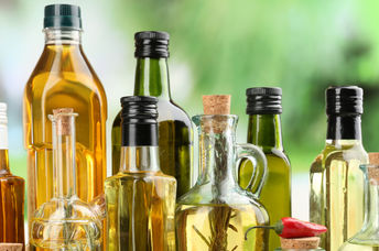 A selection of healthy nut oils.