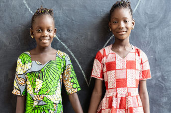 Two happy African girls.