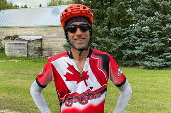 This cyclist is riding to raise money and awareness for Parkinson's Disease.