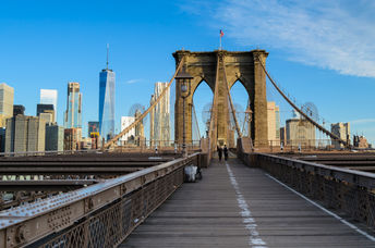 The Brooklyn Bridge.