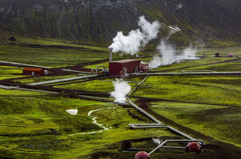 Geothermal plant in Iceland.