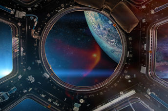 View from a spacecraft.