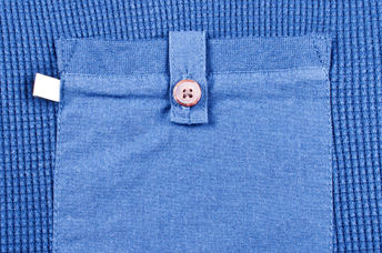 Close-up of a pocket.