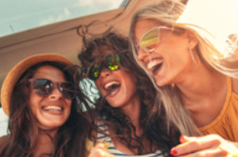 Friends sharing a happy moment