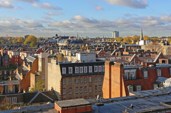 A view from rooftop in London.