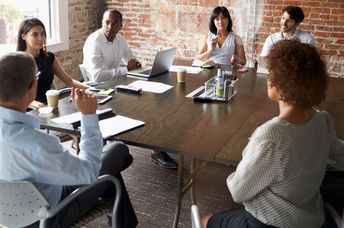 Brainstorming meeting.