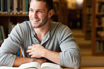 Joyful and focused millennial employee.