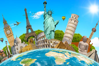 Landmarks of the world.