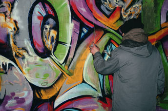 Graffiti painting.