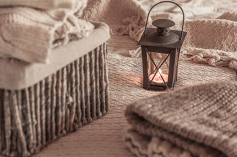 Wool clothes and a candle.