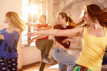 Zumba combines exercise and dance.