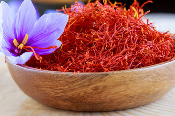A bowl of saffron.