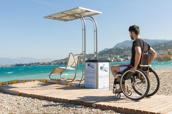 Wheelchair users will now be able to navigate the beach into the sea.