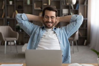 Man full of energy and ready to work.