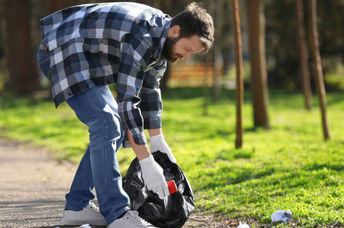 Cleaning up a park is an act of kindness.