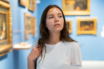 Studying paintings with a curious mindset.