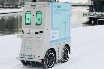 Snow doesn't stop the HeRo robot.