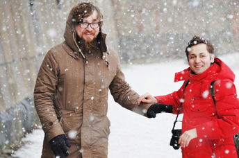 Saying hello to a neighbor.