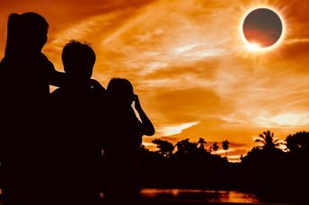 Safely viewing a total eclipse.