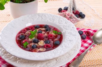 Cold berry soup.