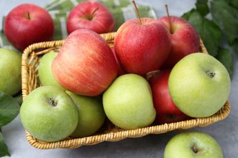 Different colored apples are all good for your health.