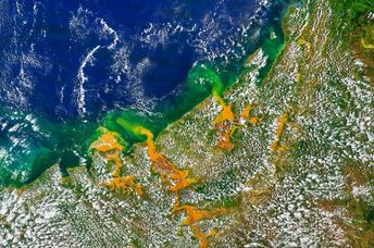 Satellite image after heavy rainfall in Madagascar.