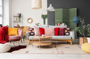 Interior of a stylish living room.