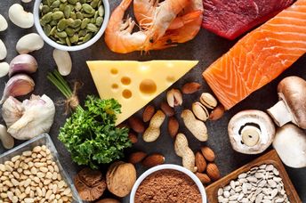 Foods that contain large amounts of zinc.