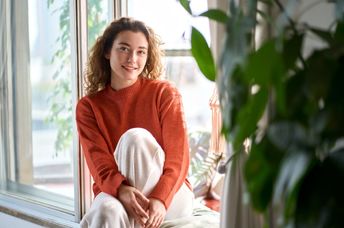 A woman content with the richness of her life.