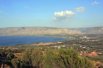 A view of the Sea of Galilee.