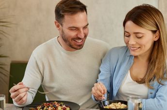 Couple on a first date.