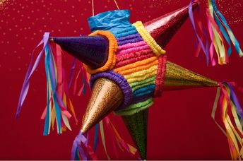 Christmas pinata in Mexico.