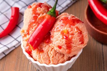 Chilli Pepper Ice Cream Sundae is swizy.