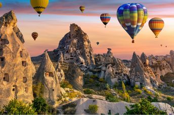 Balloon ride over Cappadocia.