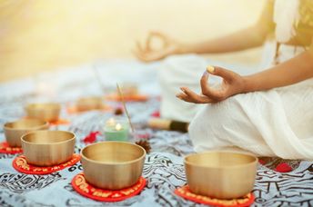 Yoga Meditation with Tibetan Singing Bowls.