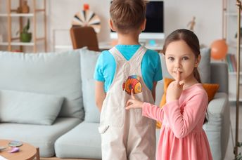 Boy getting fished on April Fool’s Day.