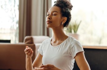 Relaxed mindful woman.