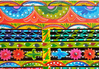 Colorful Pakistani truck art