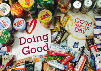 Collecting food for neighbors.